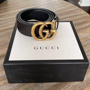 Mens Gucci Marmot Reversible GG belt
